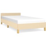  Za krevet s uzglavljem krem 90x200 cm od tkanine | shoptok.hr