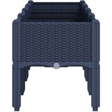  Vrtna sadilica s nogama plava siva 160 x 40 x 42 cm PP | Eponuda.com