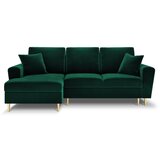 Cosmopolitan Design Zelena baršunasti sklopiva/s prostorom za odlaganje kutna garnitura (s lijevim kutom/s ležaljkom) Kyoto – | shoptok.hr