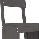  Barski stolci 2 kom sivi 40 x 48,5 x 115,5 cm masivna borovina | shoptok.hr