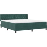 Box Spring Krevet s Madracem Tamno Zelena 180x200 cm Baršun | shoptok.hr