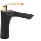 REA Bath ORBIT črno zlato nizka armatura za umivalnik | Shoptok.si