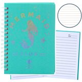  Holographic Mermaid Turquoise Lined Notebook A6 80 Sheets | shoptok.hr