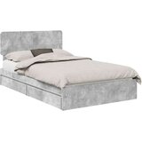  Postelja s shranjevanjem z vzglavjem Betonsko siva 135 x 190 cm, (5000106824) | Shoptok.si