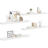  Plutajuće zidne police 4 kom bijele 120 x 23,5 x 3,8 cm MDF | shoptok.hr