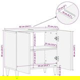 vidaXL Kupaonski ormar Zidne Bijelo 62 x 33 x 58 cm Masivno drvo manga | shoptok.hr