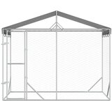 Vanjski kavez za pse s krovom srebrni 3 x 1,5 x 2,5 m čelični | shoptok.hr