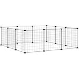  Kavez za kućne ljubimce s 12 panela i vratima crni 35x35 cm čelik | Eponuda.ba