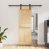 Furnova Drsna vrata s kompletom vodil 70x210 cm trdna borovina, (21944830) Cene