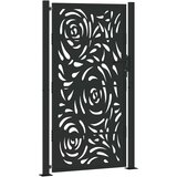 vidaXL Vrtna vrata crna 105x180 cm čelični plameni dizajn | shoptok.hr