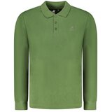  Muška dugačka majica s polo ovratnikom u zelenoj boji | shoptok.hr