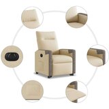  Električni naslonjač na podizanje od tkanine krem | shoptok.hr