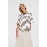 Marisse Brown Striped Oversize T-Shirt Cene
