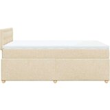 vidaXL Krevet s oprugama i madracem krem 120 x 200 cm od tkanine | shoptok.hr