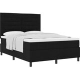 Krevet s opruga kutije s madracem Crna 140 x 190 cm tkanina | Eponuda.com