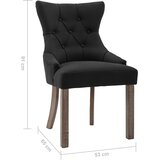  Blagovaonske stolice od tkanine 2 kom crne | Eponuda.com