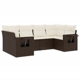  The Living Store Vrtna sedežna garnitura 6-delna z blazinami rjav poli ratan - Vrtna Sedežna Garniture, (21446797) | Shoptok.si