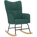  Stolica za ljuljanje s osloncem za noge od tkanine tamnozeleno | shoptok.hr