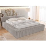 Ropez Siva oblazinjena zakonska postelja s prostorom za shranjevanje z letvenim dnom 140x200 cm Cloe – | Shoptok.si