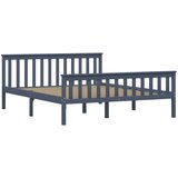 The Living Store Posteljni okvir siv iz trdne borovine 160x200 cm - Posteljni Okvir, (21523559) | Shoptok.si