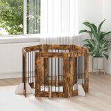  Vrata za pse z stojali 6 pcs Dimljen hrast 60 x 80 cm, (5000232744) | Shoptok.si