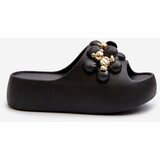 Boto Women's Foam Flip Flops With Decorations On Thick Sole Black Bremavia | Shoptok.si