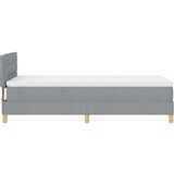vidaXL Postelja z vzmetnico z vzmetnico Svetlo siva 90 x 190 cm blago | Shoptok.si