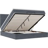 vidaXL Otomanski posteljni okvir z vzmetnicami siv 200x200cm žamet | Shoptok.si