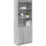 vidaXL Visoka komoda siva sonome 70x35x180 cm od konstruiranog drva | shoptok.hr