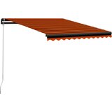  Ročno zložljiva tenda LED 350x250 cm oranžna in rjava | Shoptok.si