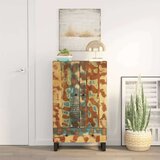 vidaXL Visoka komoda s ladicom 60x33x100 cm obnovljeno drvo i željezo | shoptok.hr