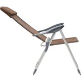  Zložljivi stoli za kampiranje 2 kosa rjave barve aluminij, (20816993) | Shoptok.si