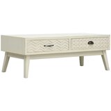 vidaXL Klubska mizica z 2 predaloma izrezljana siva 110x50x40 cm les Cene