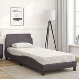 Krevet s madracem Dover sivi 80 x 200 cm od umjetne kože | Eponuda.ba