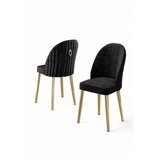 Hanah home Mara set stolica, 45x91x42 cm, 4 dijela, Crna i srebrna boja | Eponuda.ba