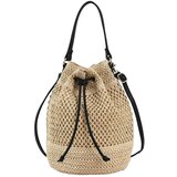INF Velika slamnata torba za na plažo v francoskem stilu Beige, (21684490) | Shoptok.si