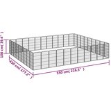  Ograda za pse s 40 panela crna 50 x 100 cm čelik obložen prahom | shoptok.hr
