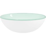 Maison Chic Umivalnik - Kopalna umivalnik - Lavabo kaljeno steklo 35x12 cm bel, (21684672) Cene