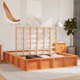  Krevet s podizanjem smeđa boja 150 x 200 cm čvrsto borovo drvo | shoptok.hr