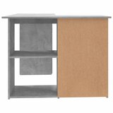  Kutni radni stol boja betona 145x100x76 cm konstruirano drvo | shoptok.hr