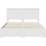  Konstrukcija postelje Bela 160 x 200 cm Konstruiran les, (5000103157) | Shoptok.si