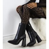 Gemre Viridia black ankle boots with a stable block heel | Shoptok.si