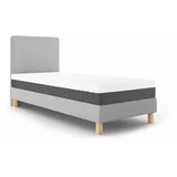 Mazzini Beds svijetlo sivi krevet za jednu osobu Lotus, 90 x 200 cm