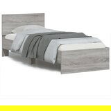 Maison Chic Postelja za odrasle - Posteljni Okvir z vzglavjem siva sonoma 90x200 cm inž. les, (22080586) | Shoptok.si