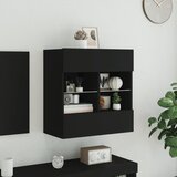  Zidni TV ormarić s LED svjetlima crni 58,5x30x60,5 cm | shoptok.hr