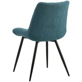 CARRYHOME stol, kovina, tekstil črna, temno modra | Shoptok.si