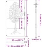 vidaXL Vrtna vrata Crna 100 x 175 cm Čelik s praškastim premazom | shoptok.hr
