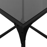  Stolići za kavu s crnim staklenim vrhom 2 kom 40x40x40 cm čelik | Eponuda.com