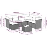  8-dijelni set vrtnih sofa od poliratana s jastucima sivi | shoptok.hr