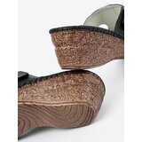 Shelvt Black wedge flip-flops with cutouts | Shoptok.si